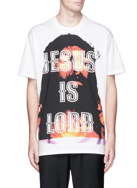 givenchy jesus is lord shirt|Givenchy JESUS IS LORD T.